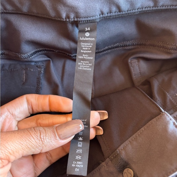 Lululemon ABC Pant Classic 32" Obsidian Size 34 Style M5583S - Picture 2 of 11